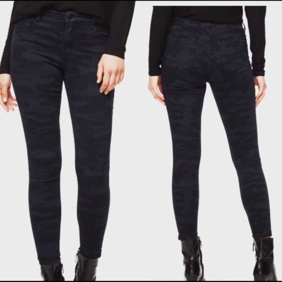 Sanctuary Denim - Sanctuary Social Standard Ankle Skinny Black Camo Jeans Size 6
